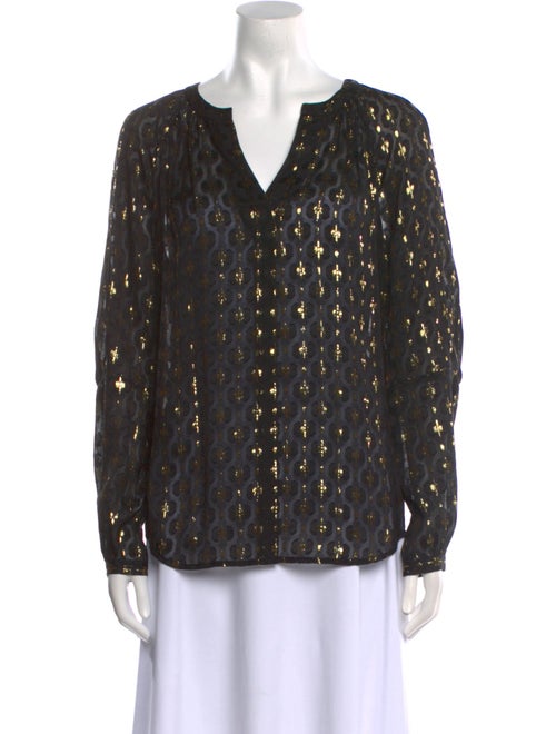 Diane von Furstenberg Printed Cowl Neck Blouse