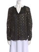 Diane von Furstenberg Printed Cowl Neck Blouse