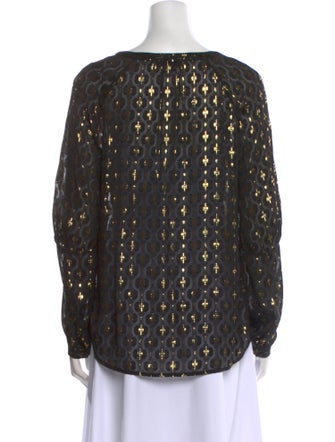 Diane von Furstenberg Printed Cowl Neck Blouse