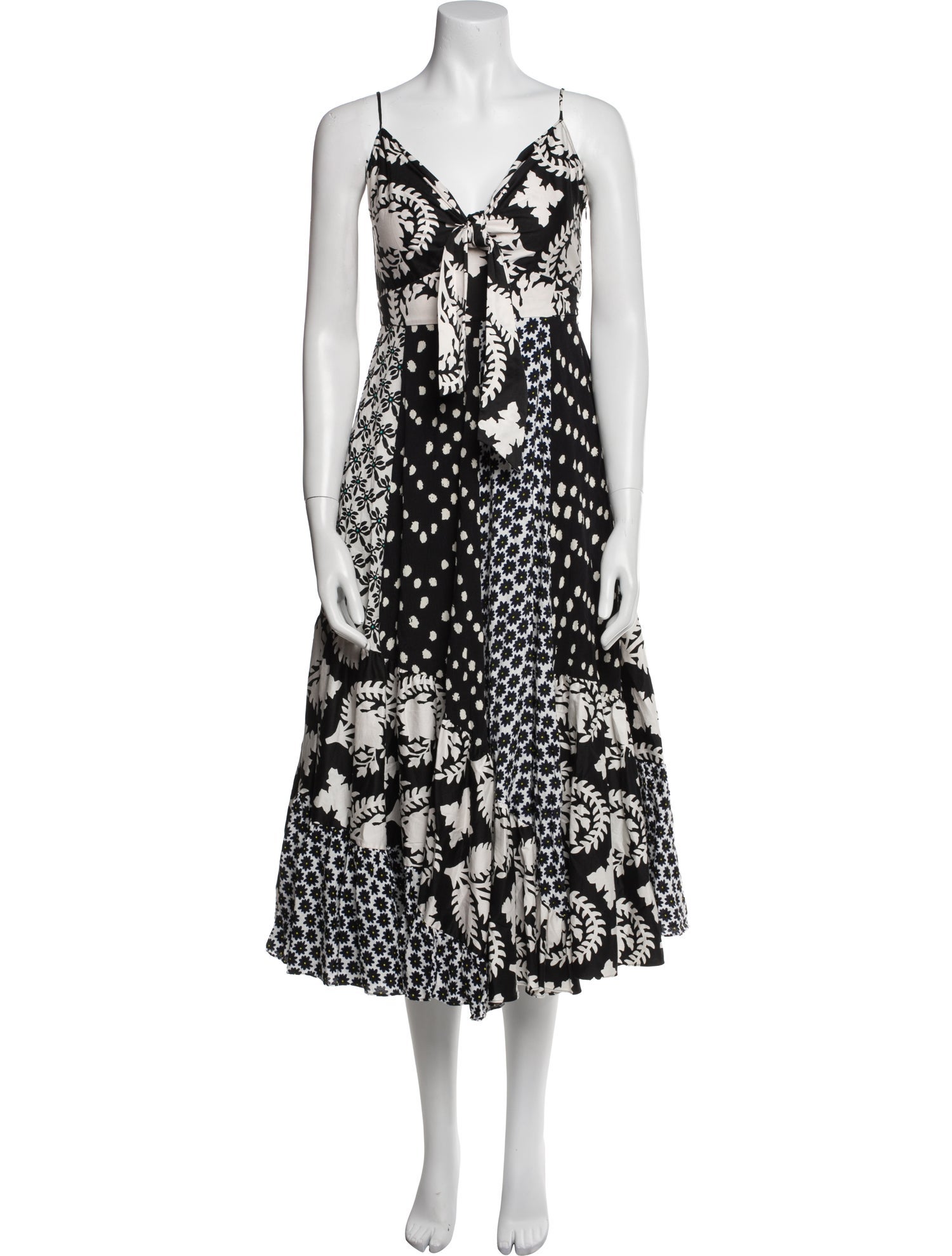 Diane von Furstenberg Floral Print Midi Length Dress