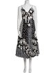Diane von Furstenberg Floral Print Midi Length Dress