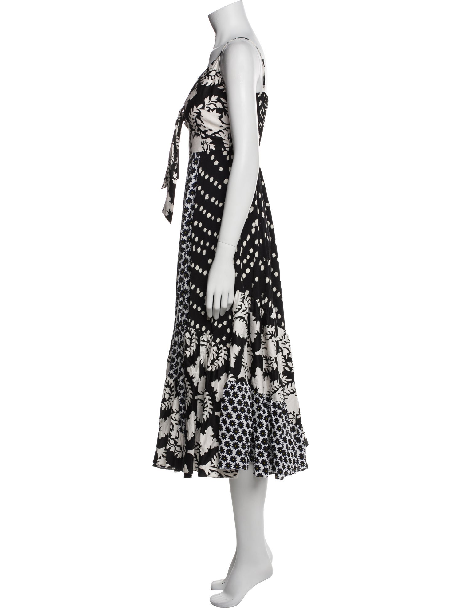 Diane von Furstenberg Floral Print Midi Length Dress