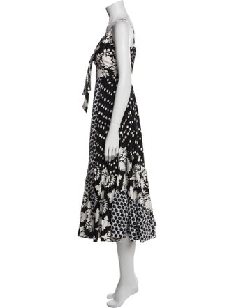 Diane von Furstenberg Floral Print Midi Length Dress