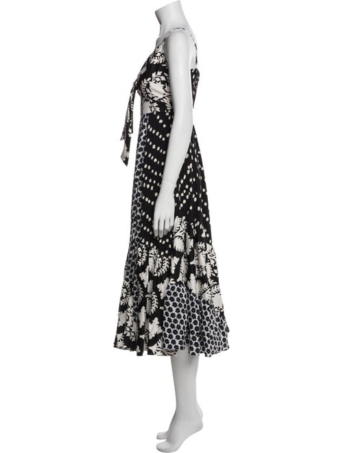 Diane von Furstenberg Floral Print Midi Length Dress