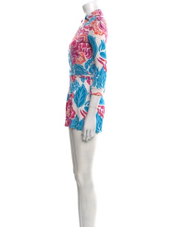 Diane von Furstenberg Silk Floral Print Romper