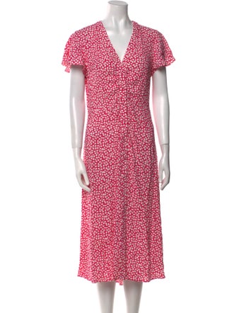 Diane von Furstenberg Printed Midi Length Dress