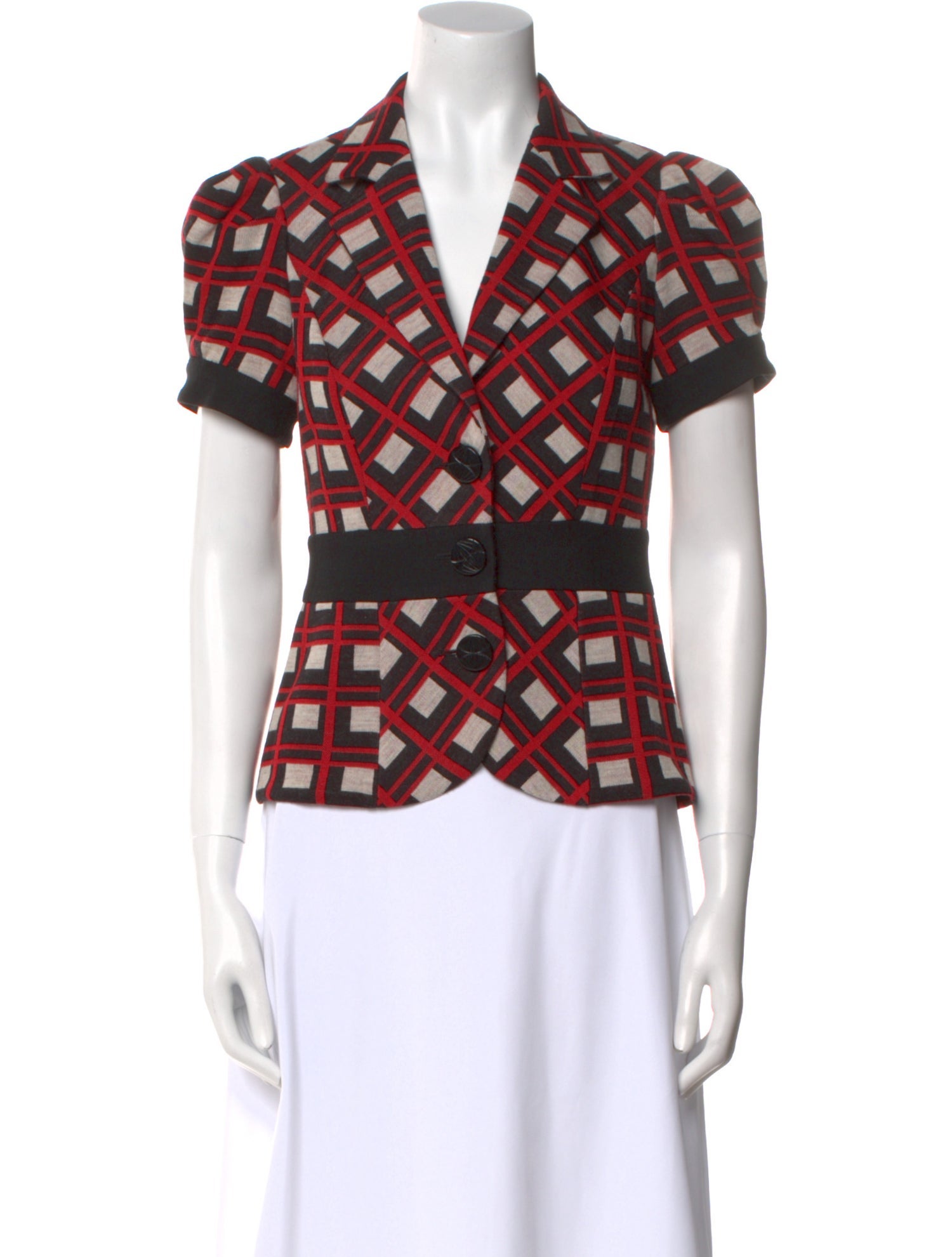 Diane von Furstenberg Printed V-Neck Top