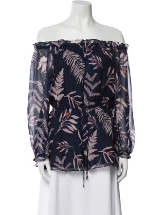 Diane von Furstenberg Silk Floral Print Blouse