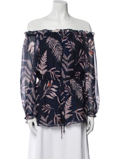 Diane von Furstenberg Silk Floral Print Blouse