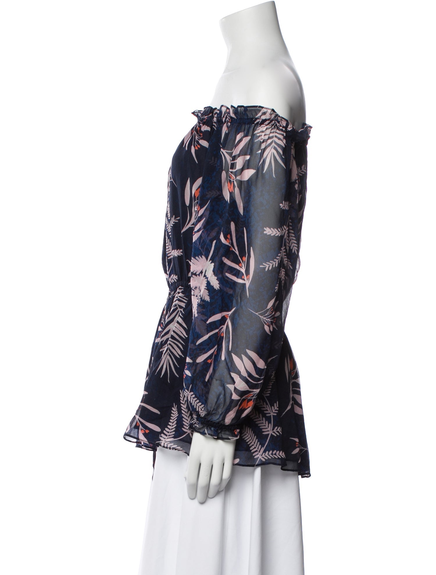 Diane von Furstenberg Silk Floral Print Blouse