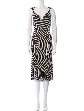 Diane von Furstenberg Printed Midi Length Dress