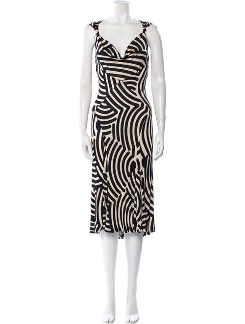 Diane von Furstenberg Printed Midi Length Dress