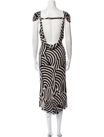 Diane von Furstenberg Printed Midi Length Dress