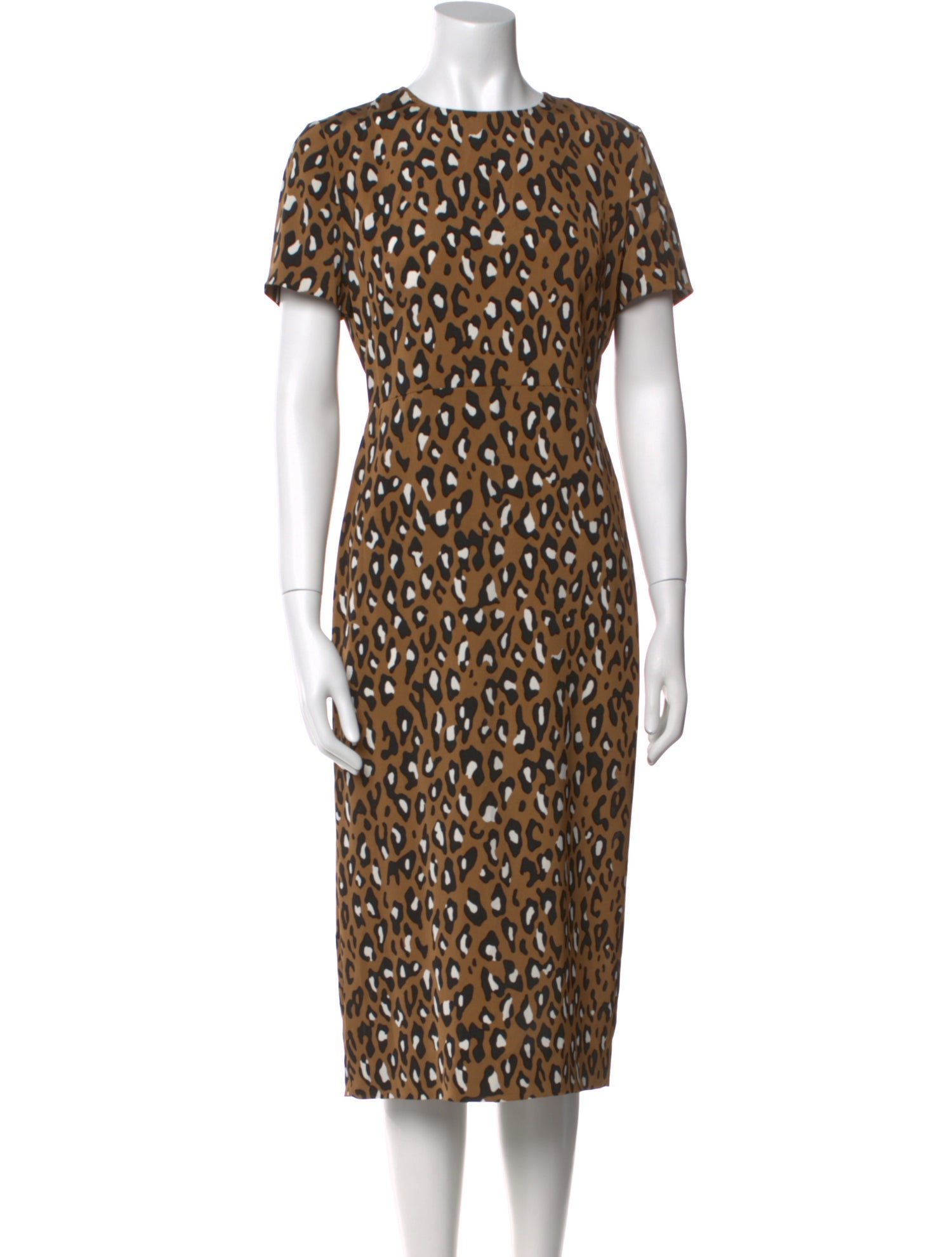 Diane von Furstenberg Animal Print Midi Length Dress