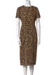 Diane von Furstenberg Animal Print Midi Length Dress
