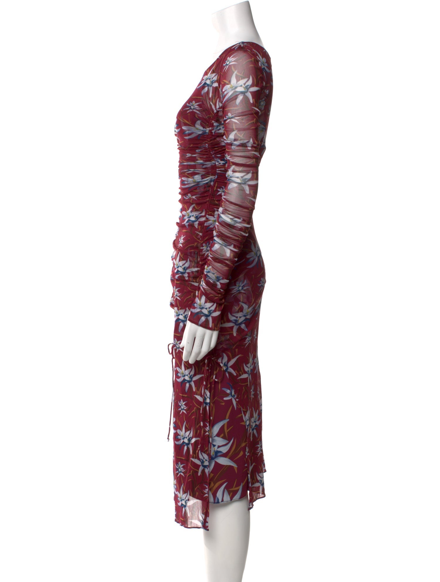 Diane von Furstenberg Floral Print Midi Length Dress