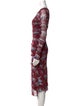 Diane von Furstenberg Floral Print Midi Length Dress