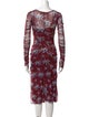 Diane von Furstenberg Floral Print Midi Length Dress