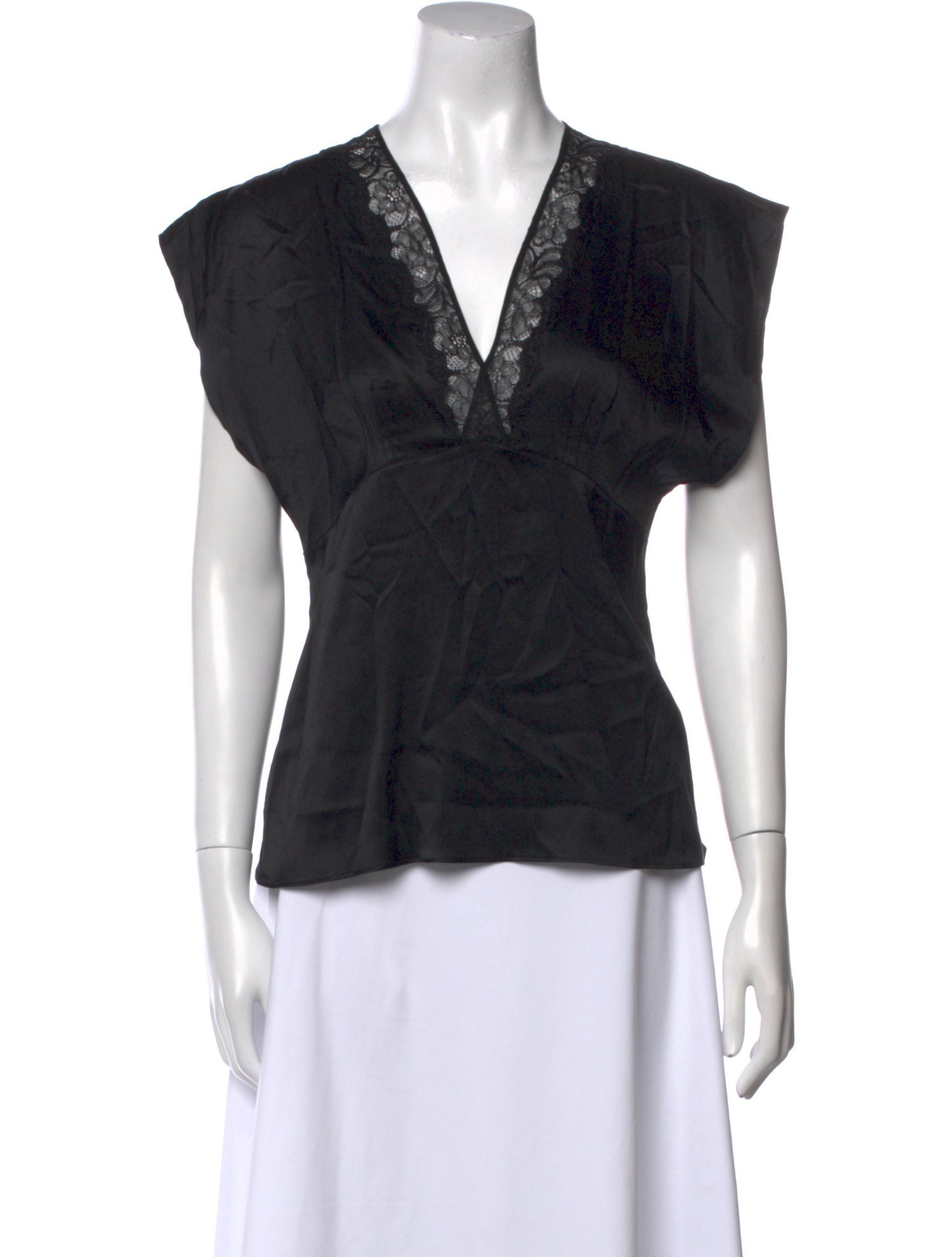 Diane von Furstenberg Silk V-Neck Top