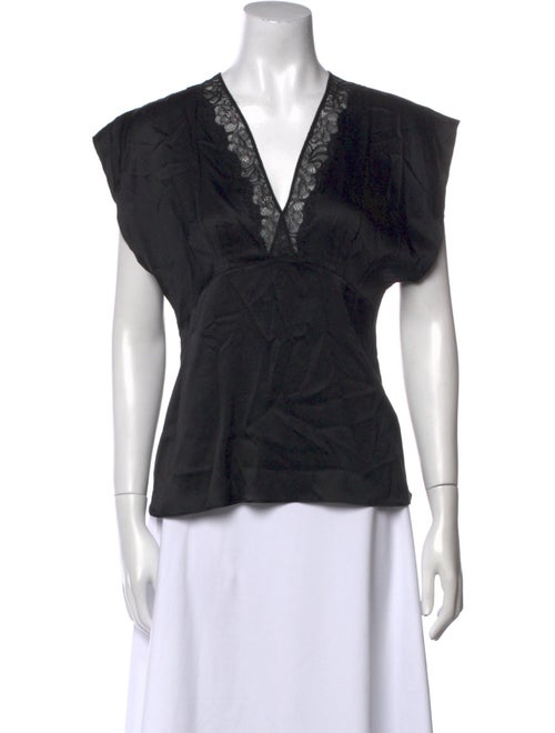 Diane von Furstenberg Silk V-Neck Top