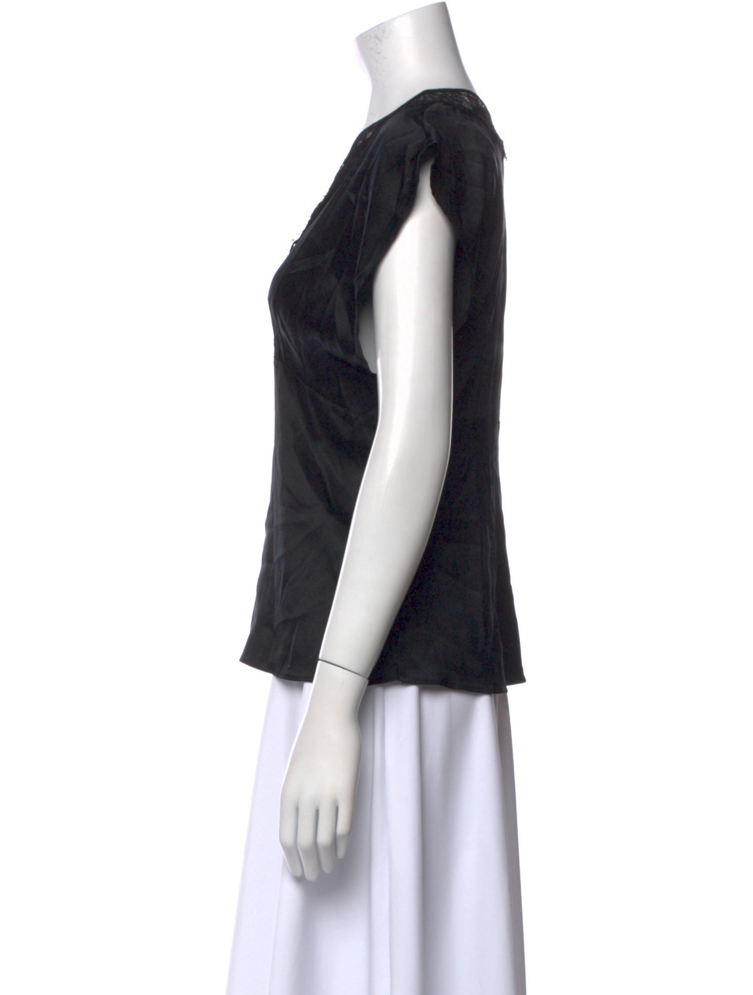 Diane von Furstenberg Silk V-Neck Top