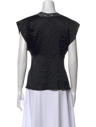 Diane von Furstenberg Silk V-Neck Top