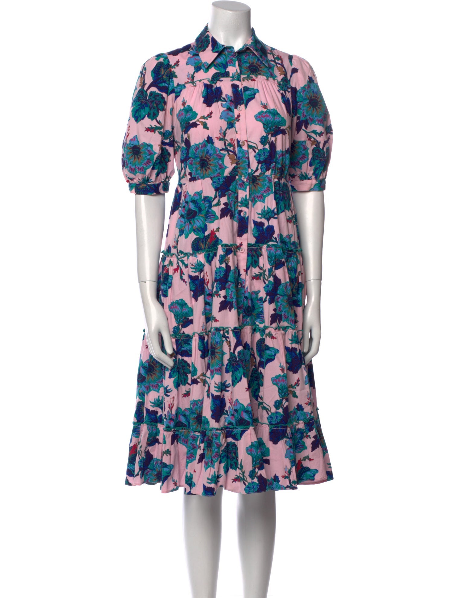 Diane von Furstenberg Floral Print Knee-Length Dress