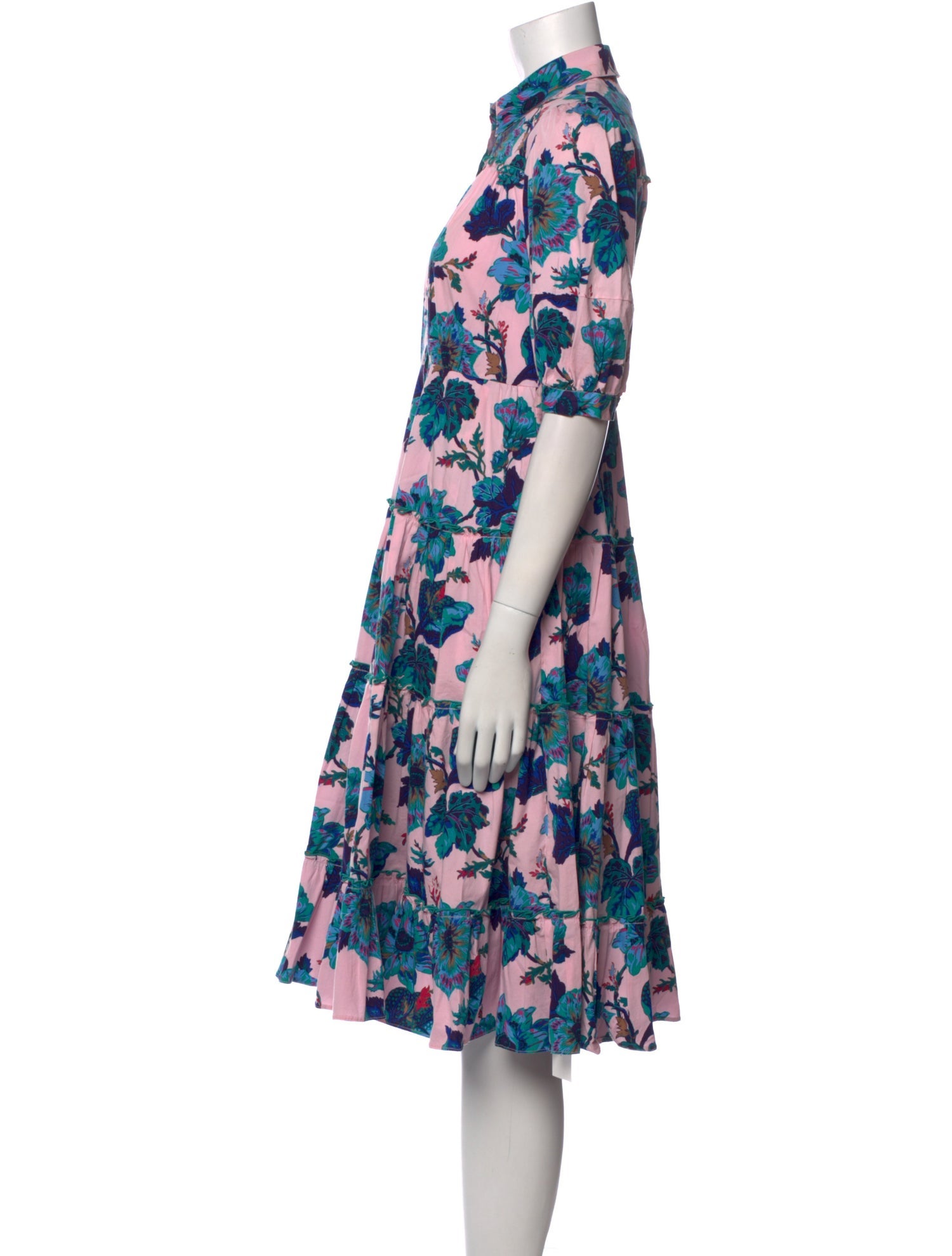 Diane von Furstenberg Floral Print Knee-Length Dress