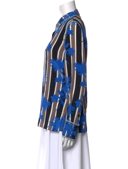 Diane von Furstenberg Silk Printed Button-Up Top