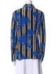 Diane von Furstenberg Silk Printed Button-Up Top