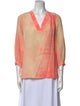 Diane von Furstenberg Silk Tie-Dye Print Blouse