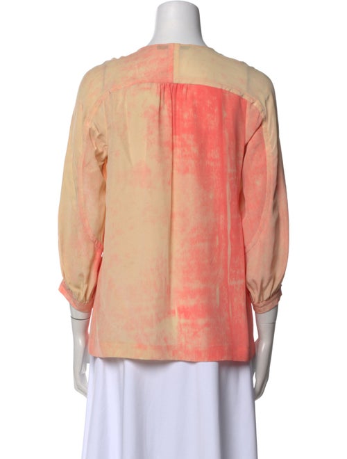 Diane von Furstenberg Silk Tie-Dye Print Blouse