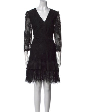 Diane von Furstenberg Lace Pattern Knee-Length Dress
