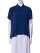 Diane von Furstenberg Silk Short Sleeve Button-Up Top