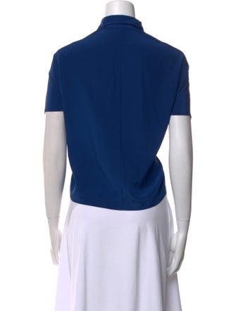 Diane von Furstenberg Silk Short Sleeve Button-Up Top