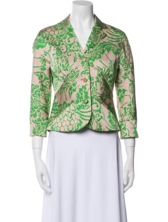 Diane von Furstenberg Silk Floral Print Blazer