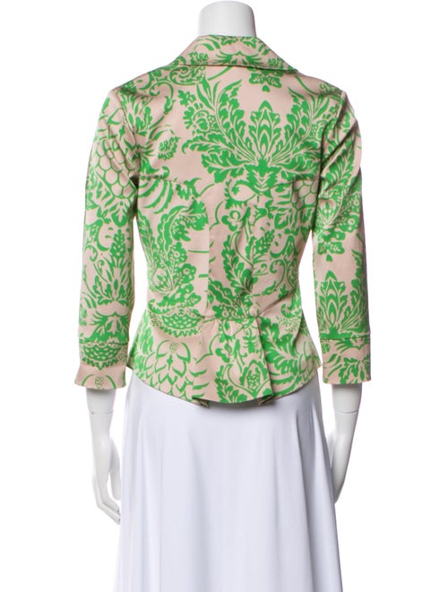 Diane von Furstenberg Silk Floral Print Blazer