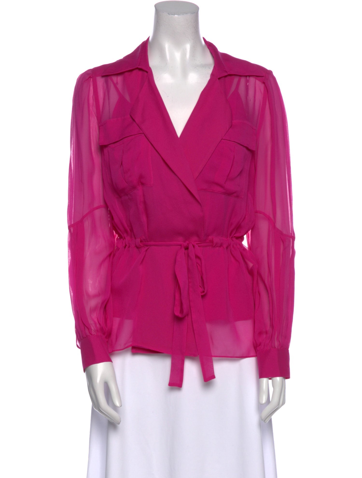 Diane von Furstenberg Silk V-Neck Blouse