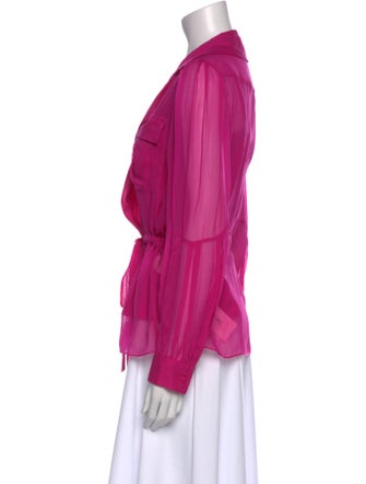 Diane von Furstenberg Silk V-Neck Blouse