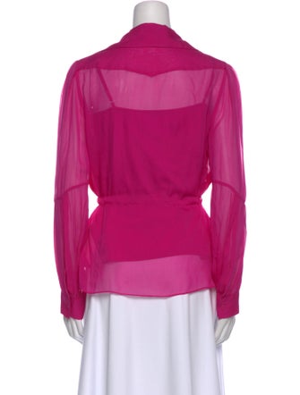 Diane von Furstenberg Silk V-Neck Blouse