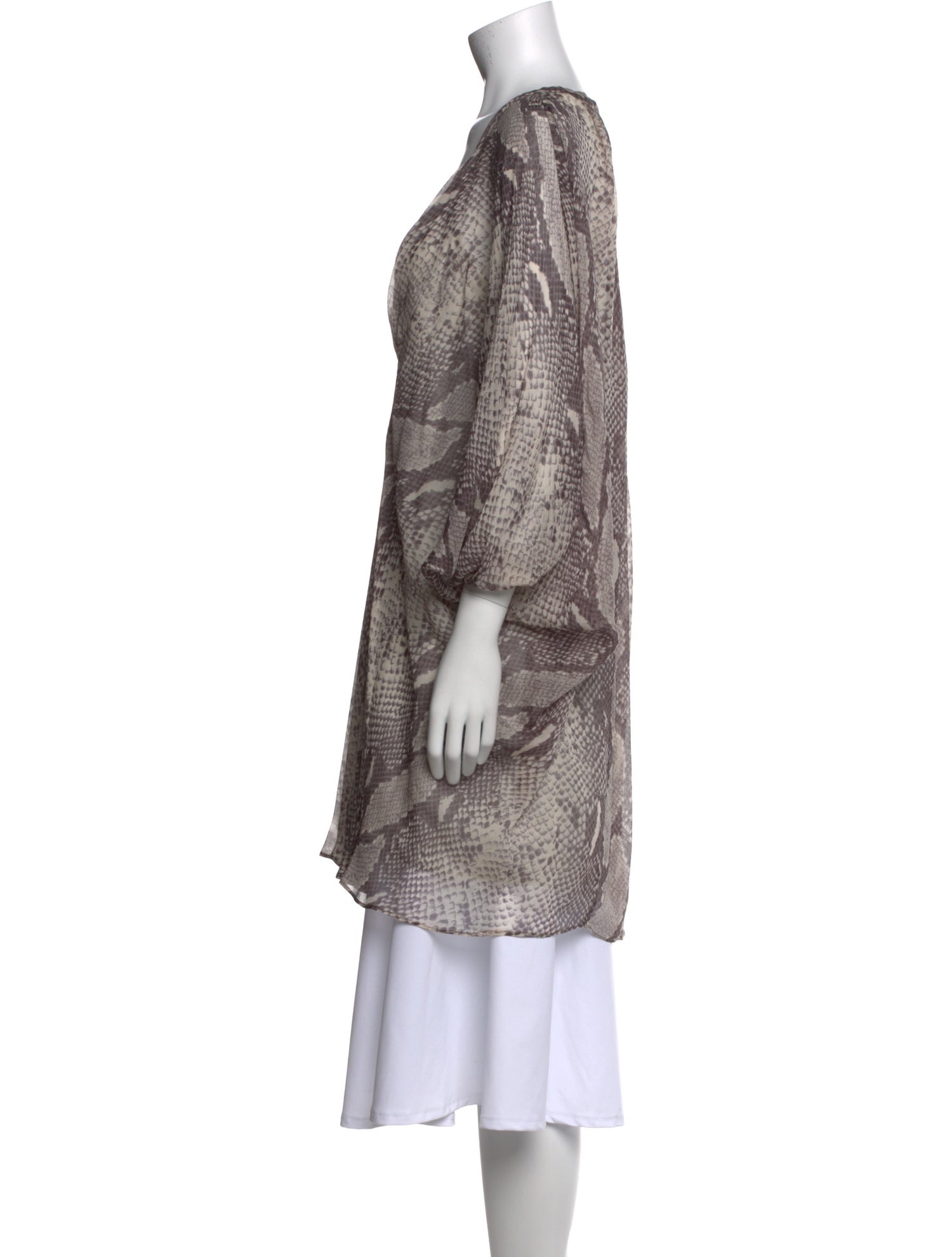 Diane von Furstenberg Animal Print V-Neck Tunic