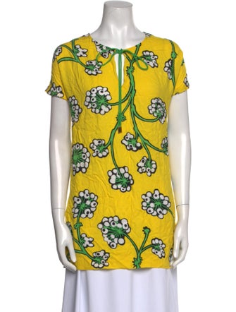 Diane von Furstenberg Printed Scoop Neck Tunic