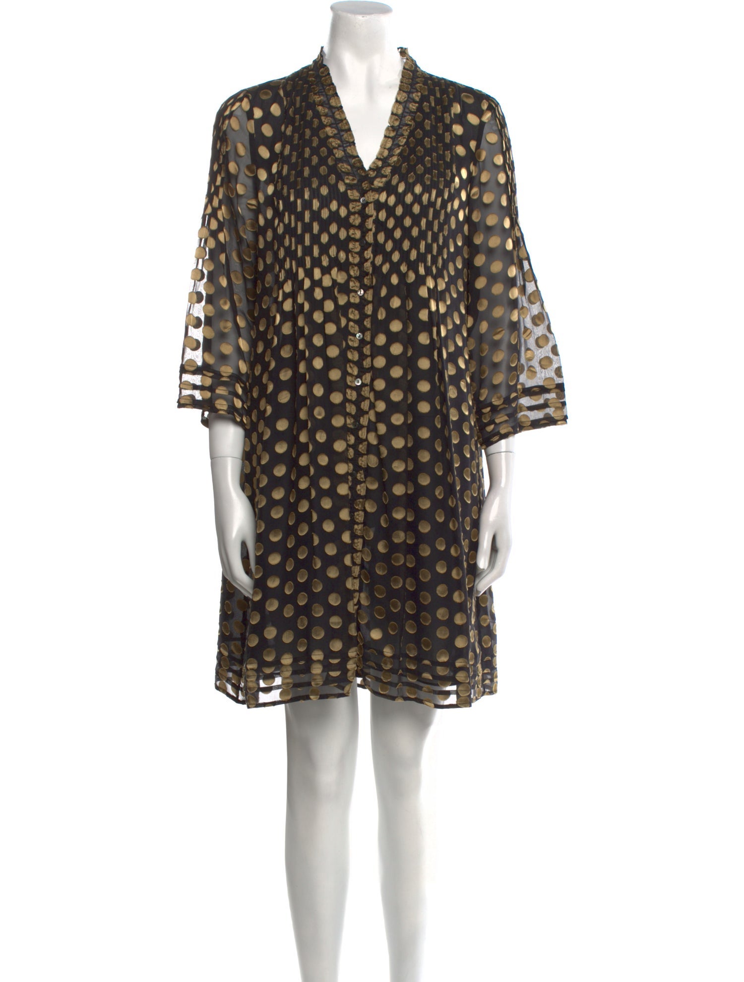 Diane von Furstenberg Polka Dot Print Mini Dress