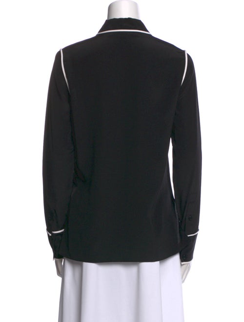 Diane von Furstenberg Silk Long Sleeve Button-Up Top