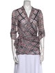 Diane von Furstenberg Printed V-Neck Blouse