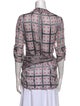 Diane von Furstenberg Printed V-Neck Blouse