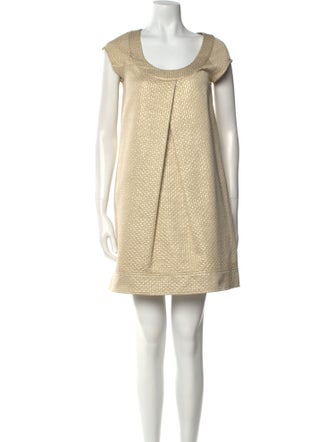 Diane von Furstenberg Scoop Neck Mini Dress
