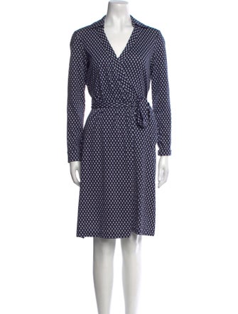 Diane von Furstenberg Polka Dot Print Knee-Length Dress