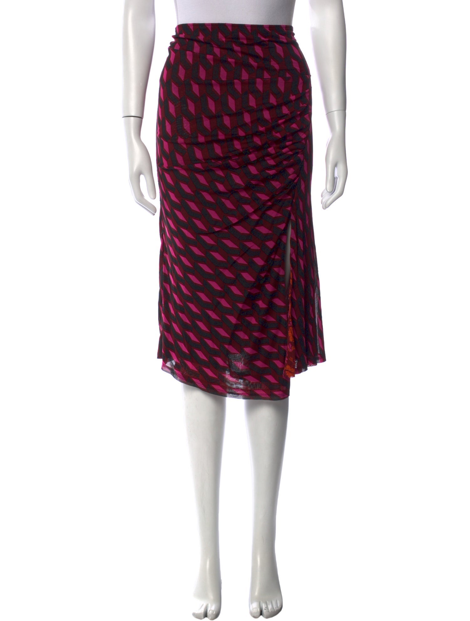 Diane von Furstenberg Printed Midi Length Skirt