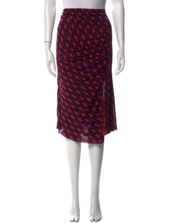 Diane von Furstenberg Printed Midi Length Skirt